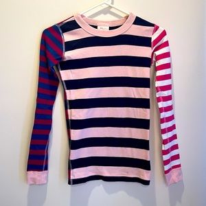 Hanna Andersson Long John Multicolor Striped Pajama Top